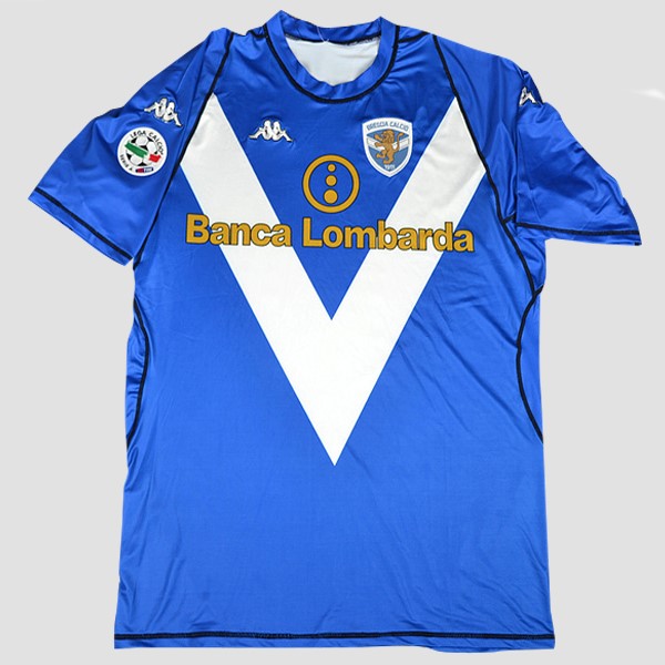 Camiseta Brescia Calcio Replica Primera Ropa Retro 2003/04 Azul